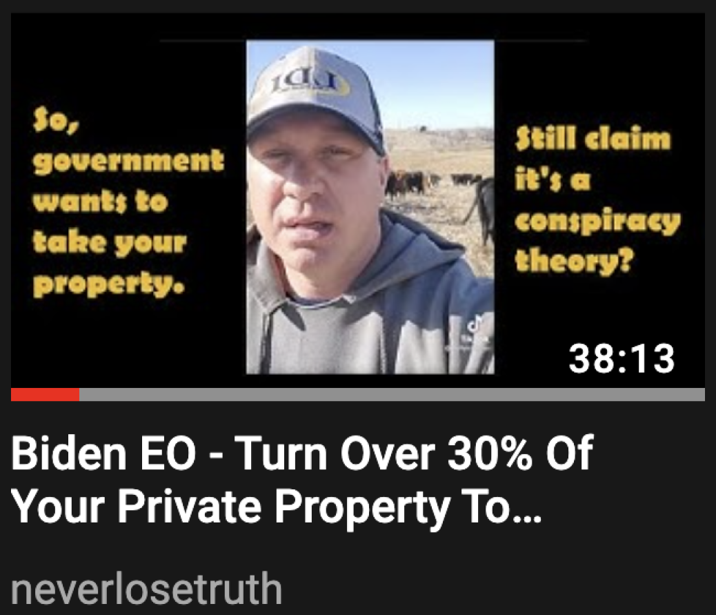REPORT: Biden EO – Turn Over 30% Of Your Private Property To Gov’t, Science Says So!
