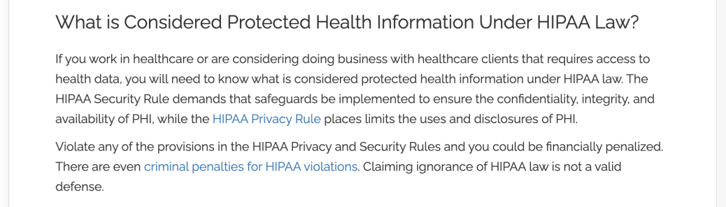GFH REPORT: Information to understand the Health Insurance Portability and Accountability Act (HIPPA)?